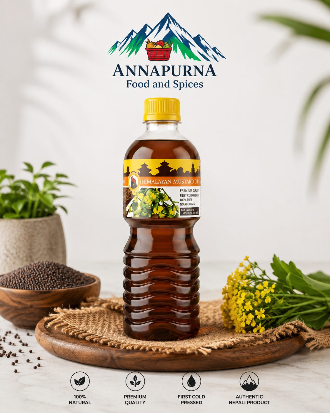 Bhuteko Tori Tel (Fried Mustard Oil) 500ml