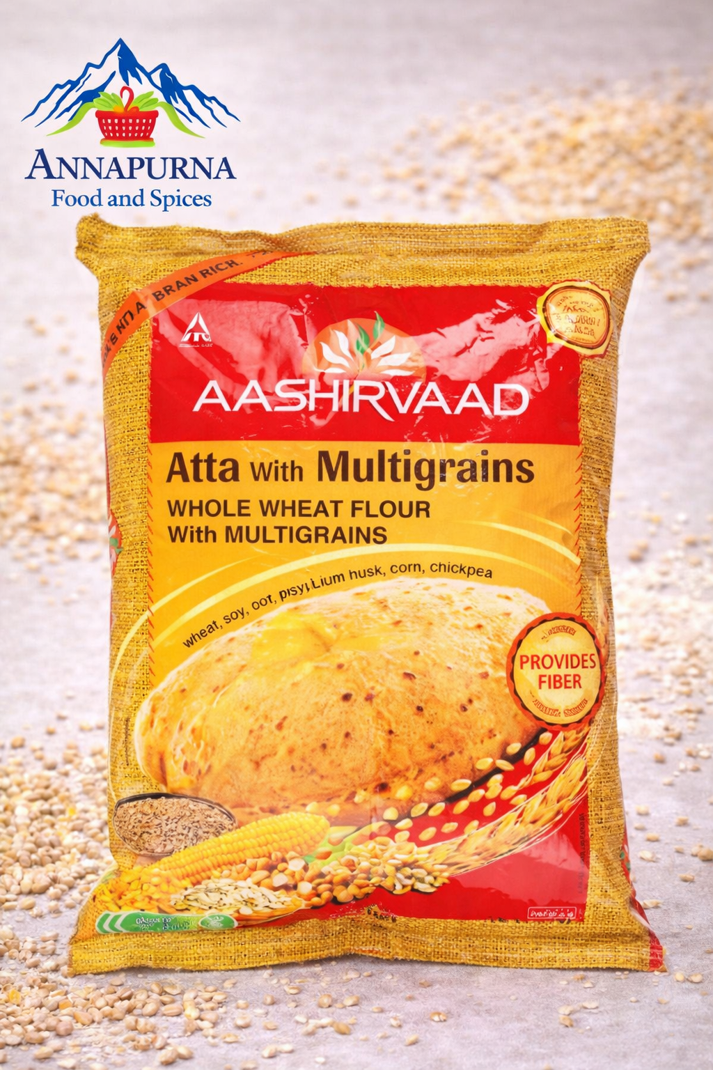 Aashirvaad Whole Wheat Multigrain Flours 10lbs